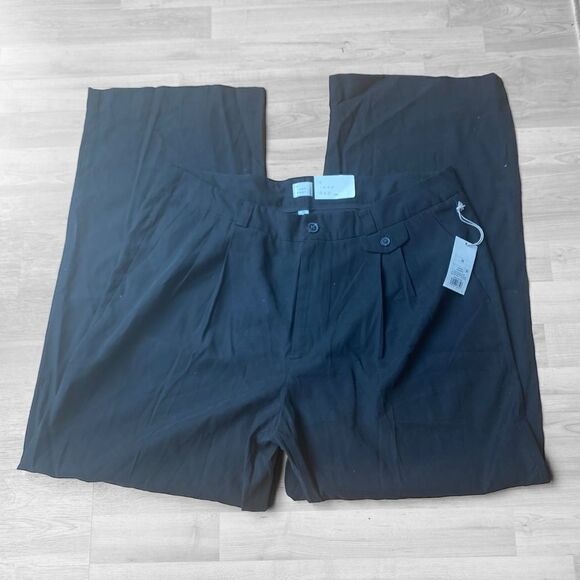 A New Day High Rise Wide Leg Black Pants Size 16 NWT - Picture 3 of 9